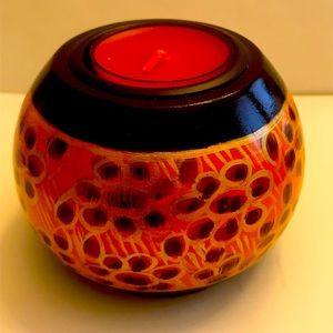 Handcrafted Wooden Candle Stand